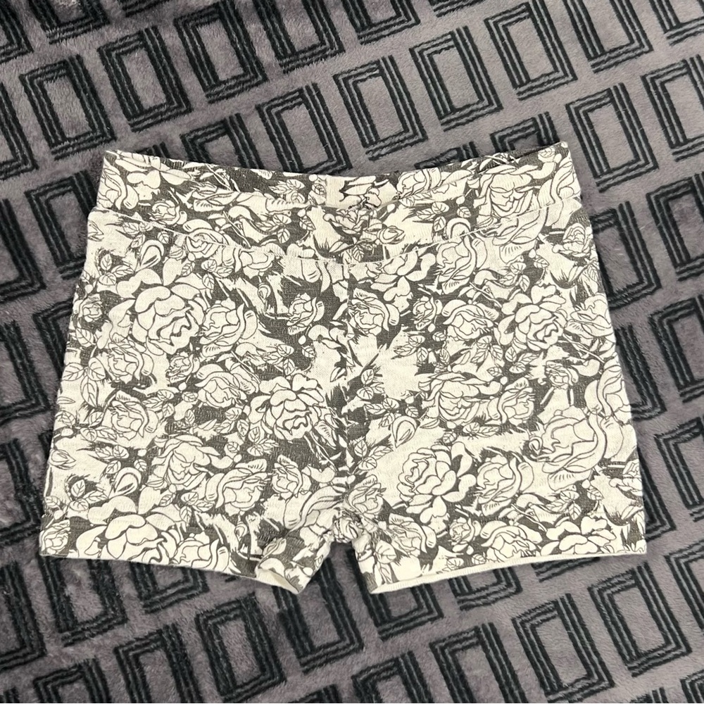 FREE PEOPLE Intimately Floral Print Lounge Retro Boy Short Brown & Ivory